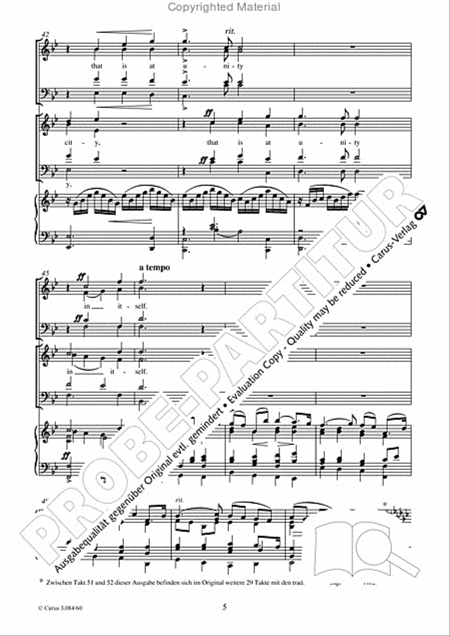 I was glad when they said unto me 4-Part scores gallery preview page 6