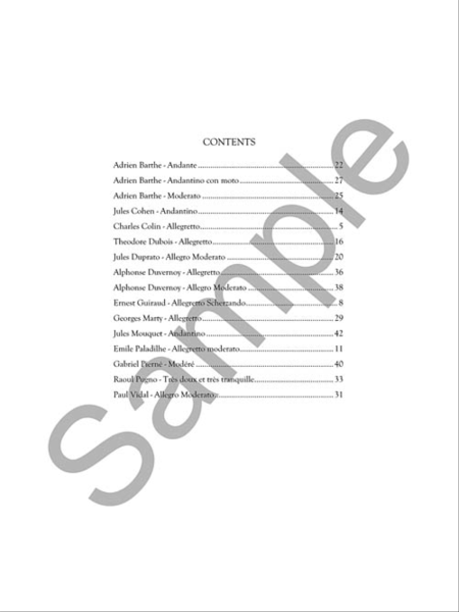Paris Conservatory Flute Album: 16 Short Lyric Pieces for Flute and Piano Flute Solo scores gallery preview page 3
