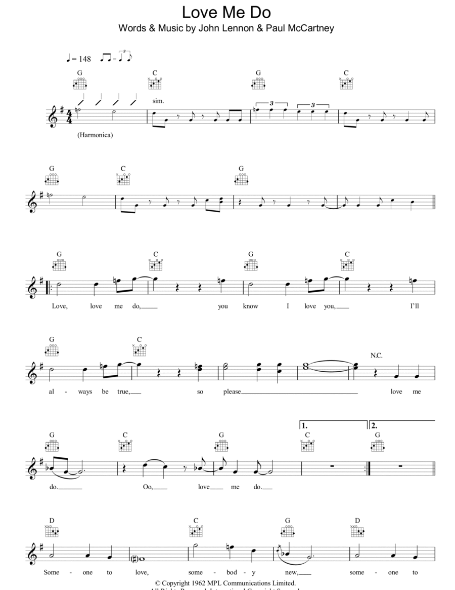 Love Me Do Love Me Do Piano scores gallery preview page 1