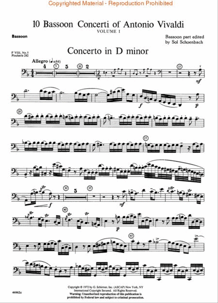 10 Bassoon Concerti, Vol. 1