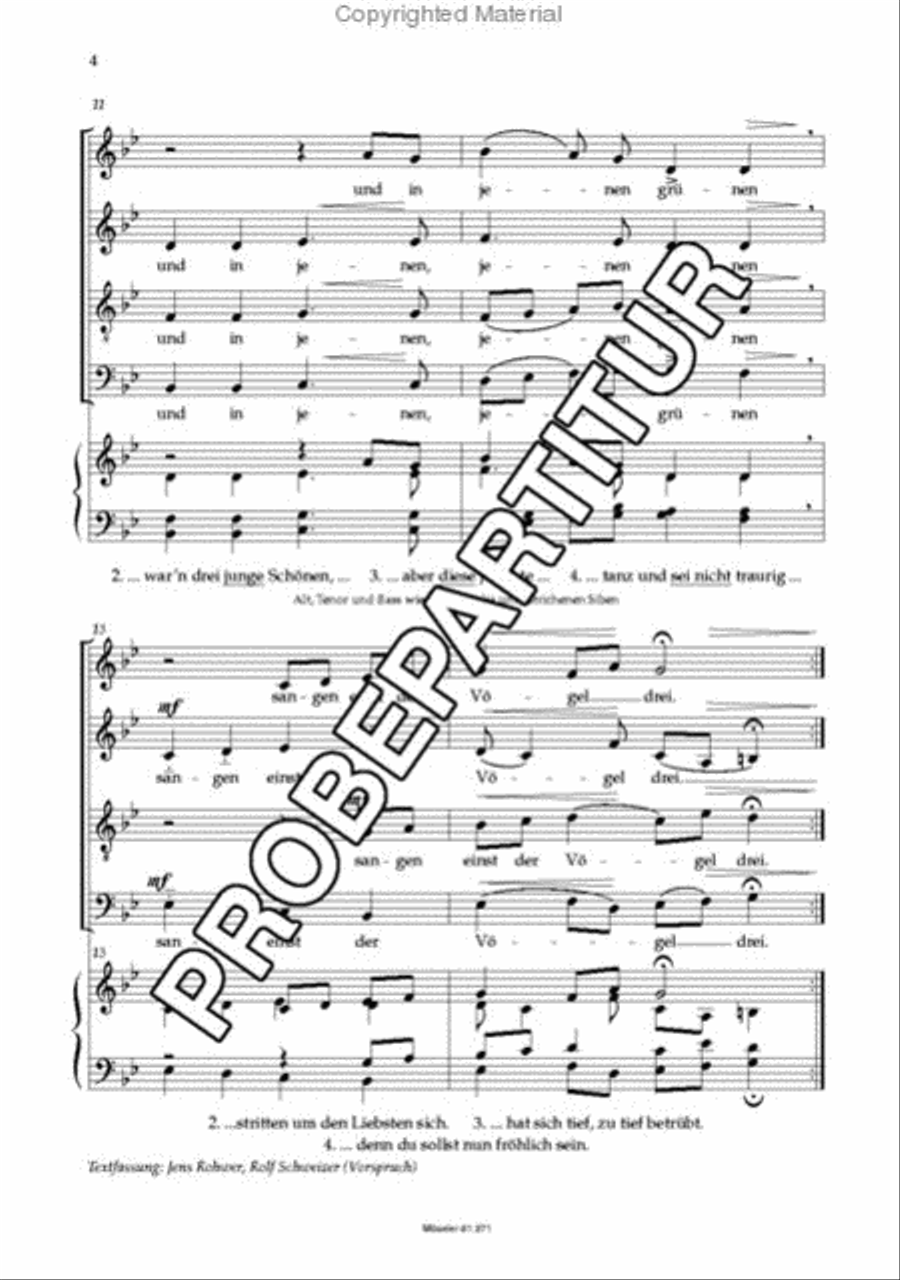 Funf baltische Volkslieder 4-Part scores gallery preview page 5