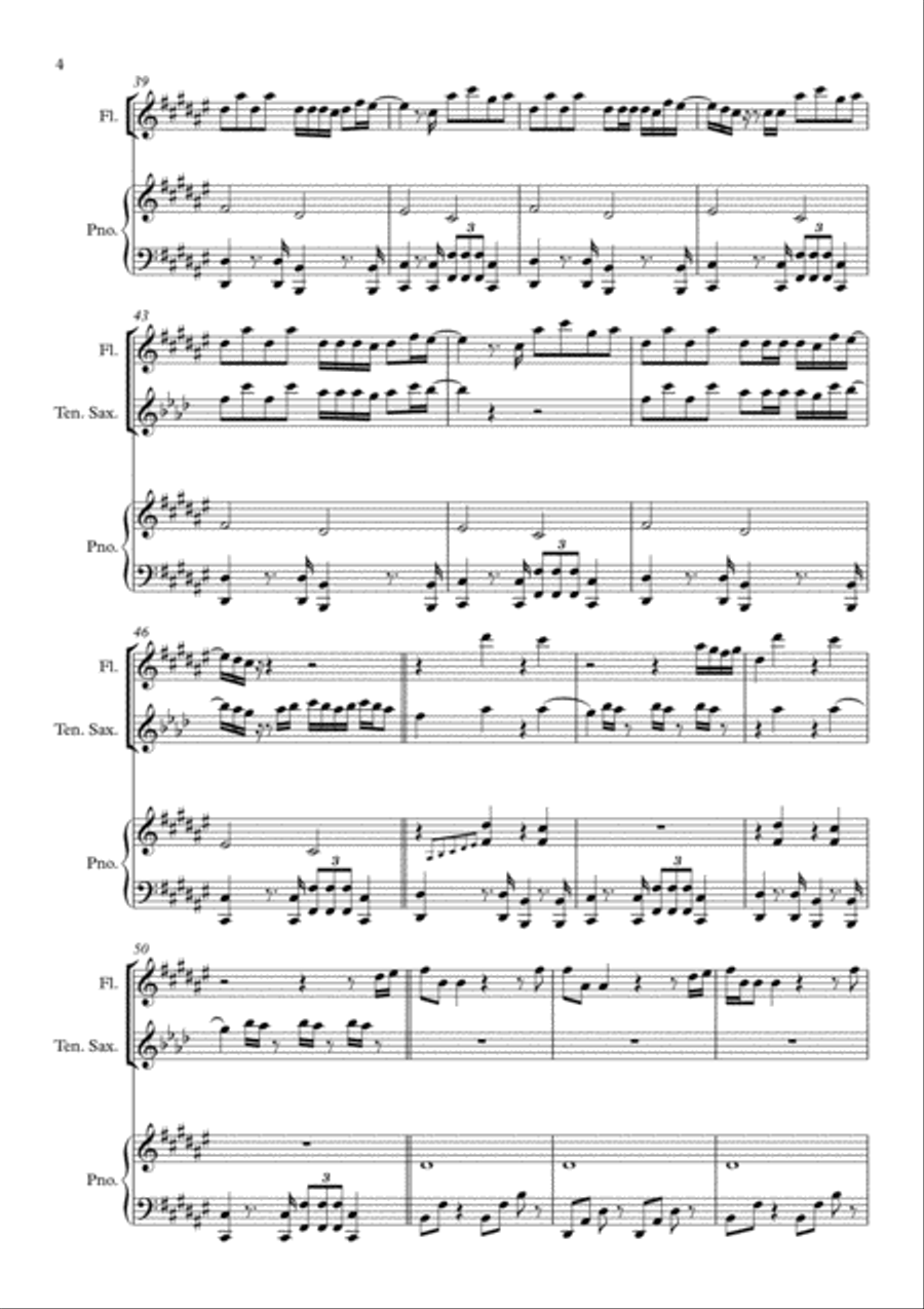 I Knew You Were Trouble Woodwind Duet scores gallery preview page 4