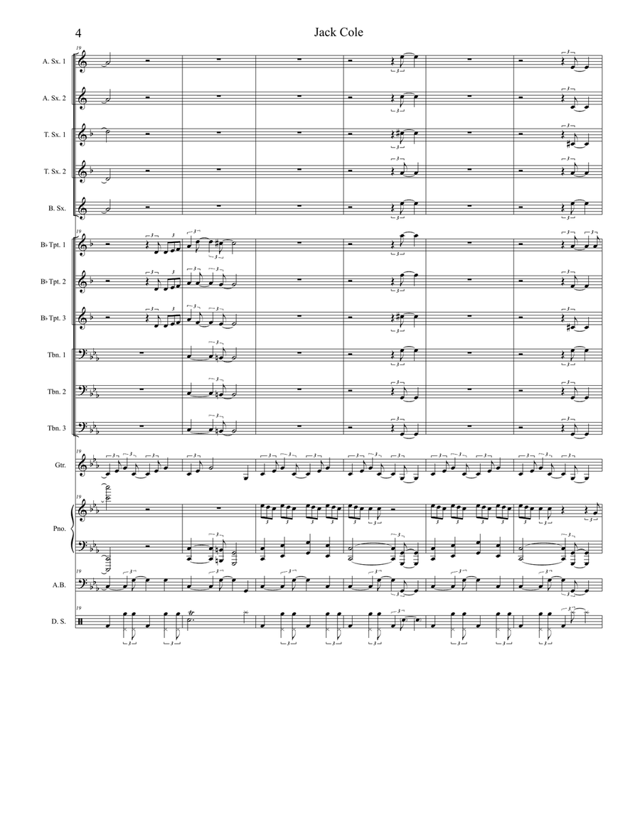 Jack Cole (for Jazz Band) Jazz Ensemble scores gallery preview page 4