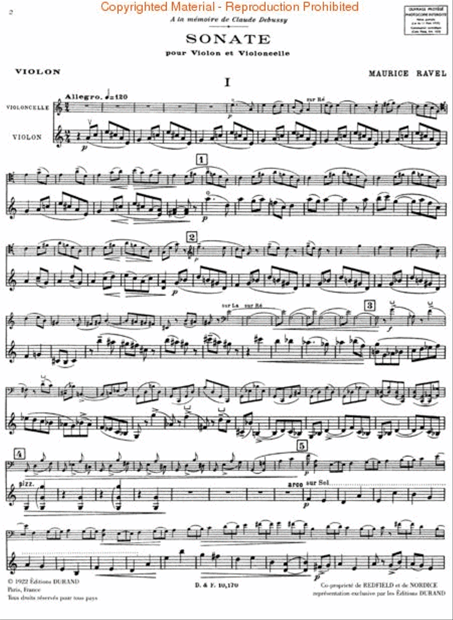 Sonate for Violin and Violoncello String Duet scores gallery preview page 2