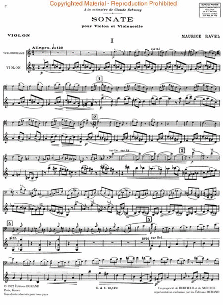 Sonate for Violin and Violoncello