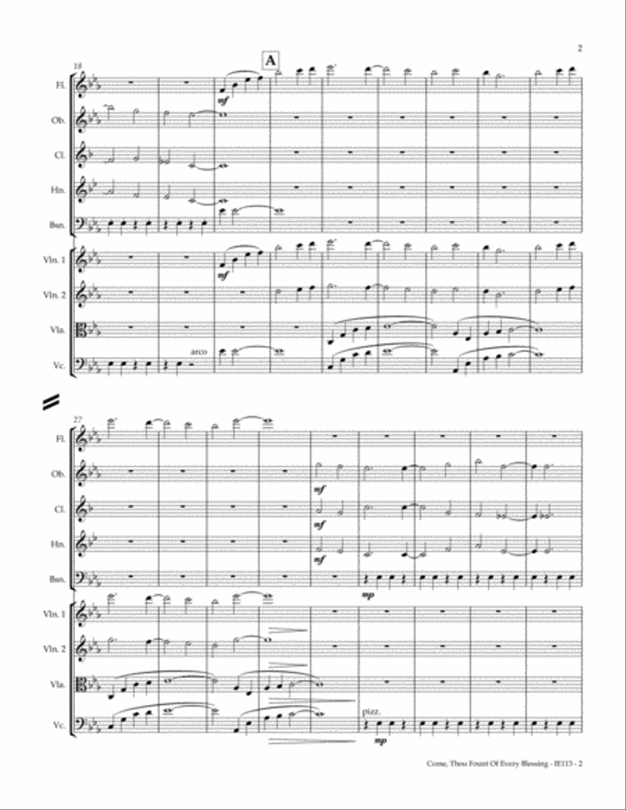 Come, Thou Fount Of Every Blessing Large Ensemble scores gallery preview page 5