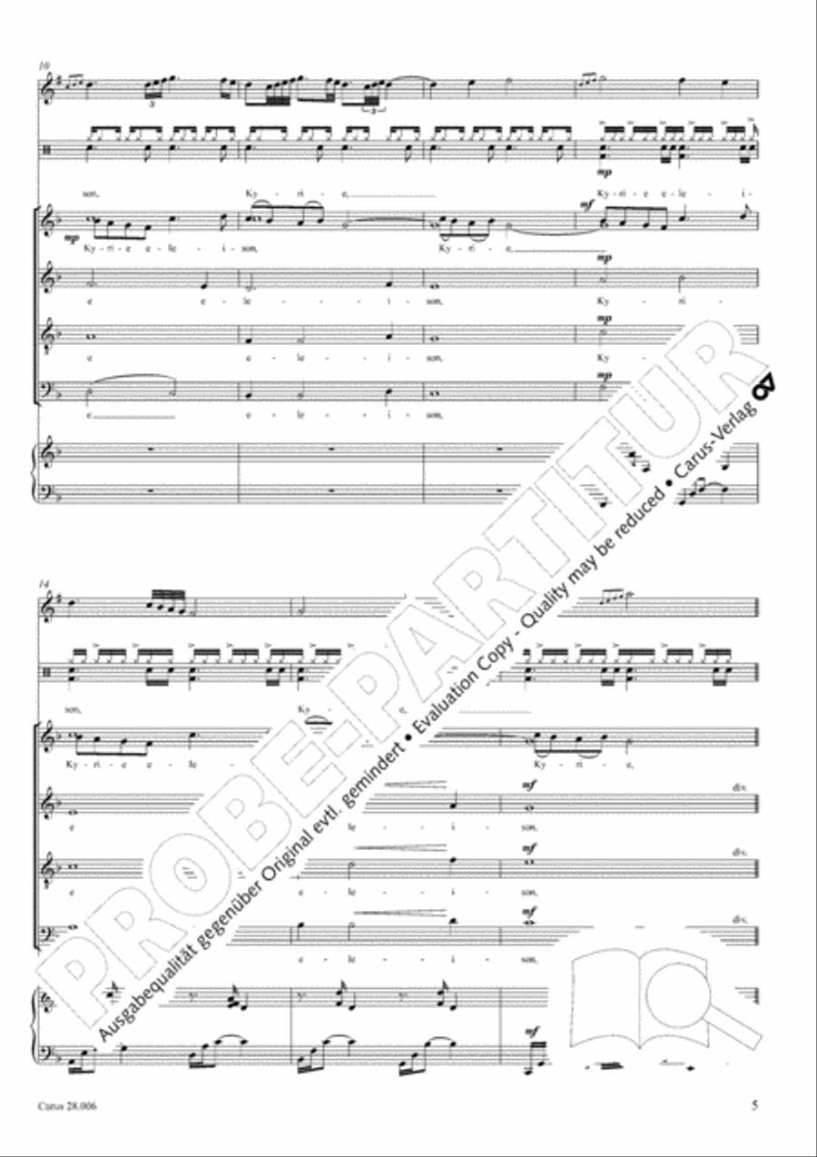 Pastoral Mass 4-Part scores gallery preview page 6
