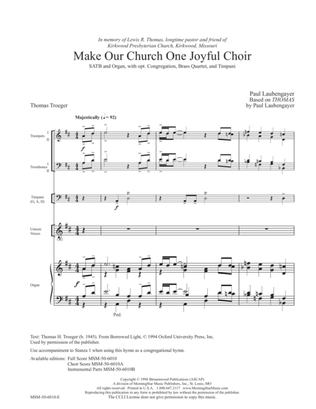 Make Our Church One Joyful Choir (Downloadable Full Score)