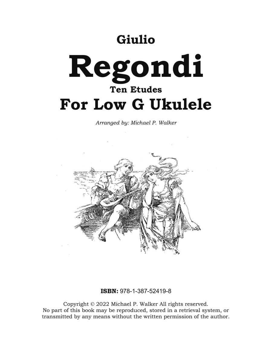Giulio Regondi: Ten Etudes For Low G Ukulele Ukulele scores gallery preview page 1