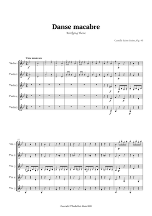 Danse Macabre by Camille Saint-Saens for Violin Quintet