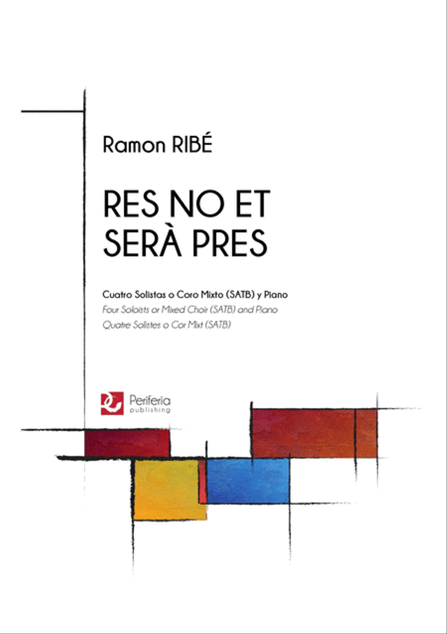 Res no et serà pres for SATB Ensemble or Choir and Piano 4-Part scores gallery preview page 1