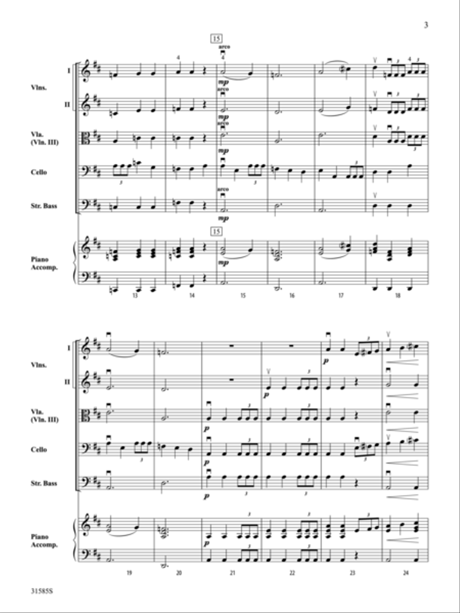 Cello Squadron (score only) String Orchestra scores gallery preview page 3