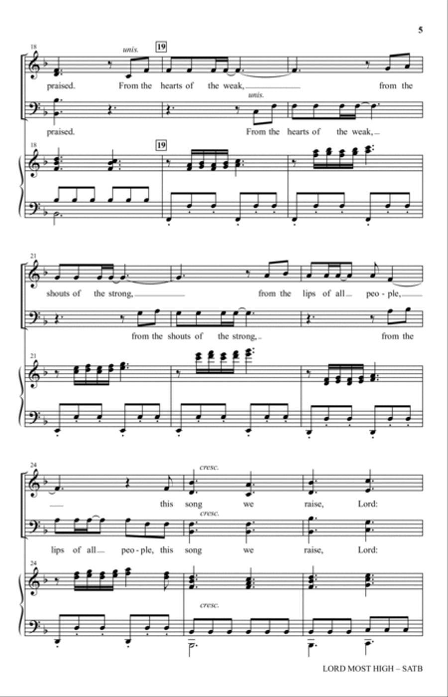 Lord Most High (with Immortal, Invisible) 4-Part scores gallery preview page 3