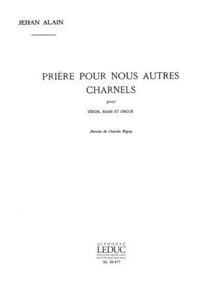 Book cover for Priere pour Nous Autres Charnels