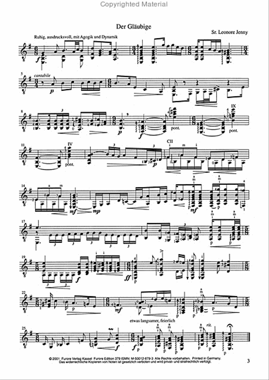Die Lauschenden Guitar Solo scores gallery preview page 2