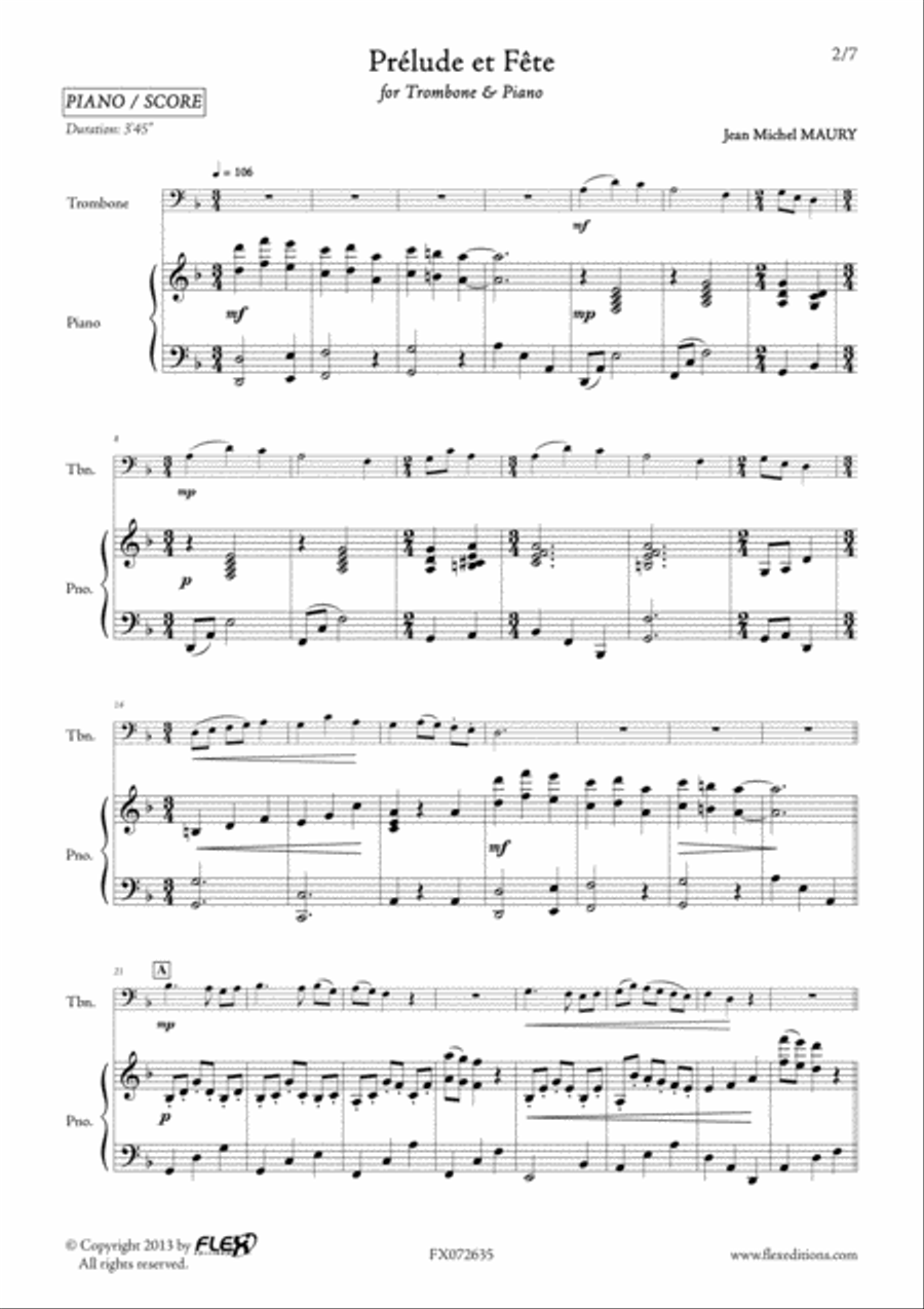 Prelude et Fete Piano Accompaniment scores gallery preview page 2