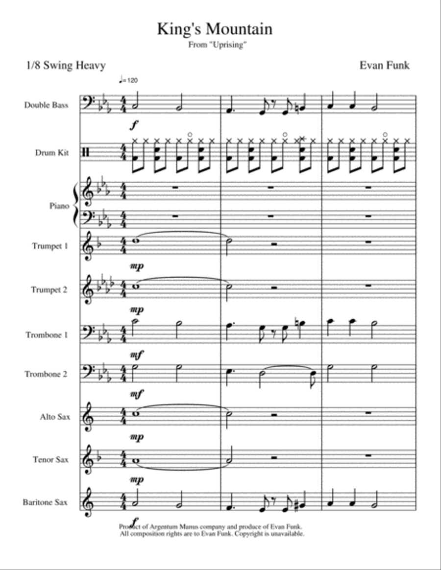 King's Mountain Jazz Ensemble scores gallery preview page 1
