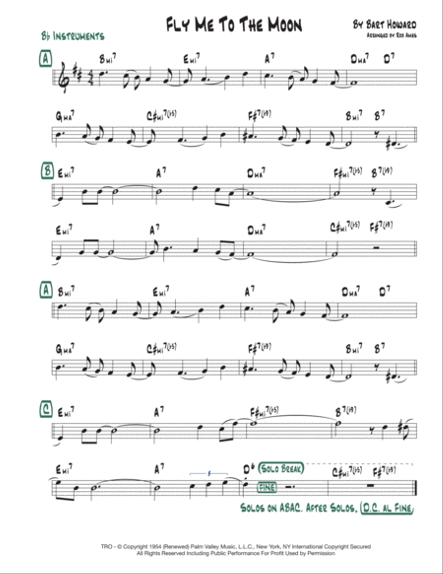 Fly Me To The Moon (in Other Words) Voice scores gallery preview page 2