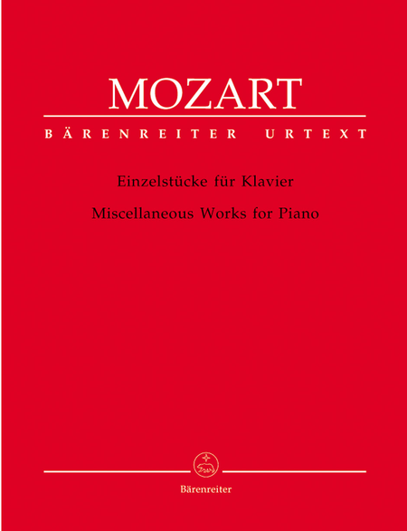 Wolfgang Amadeus Mozart: Miscellaneous Works For Piano