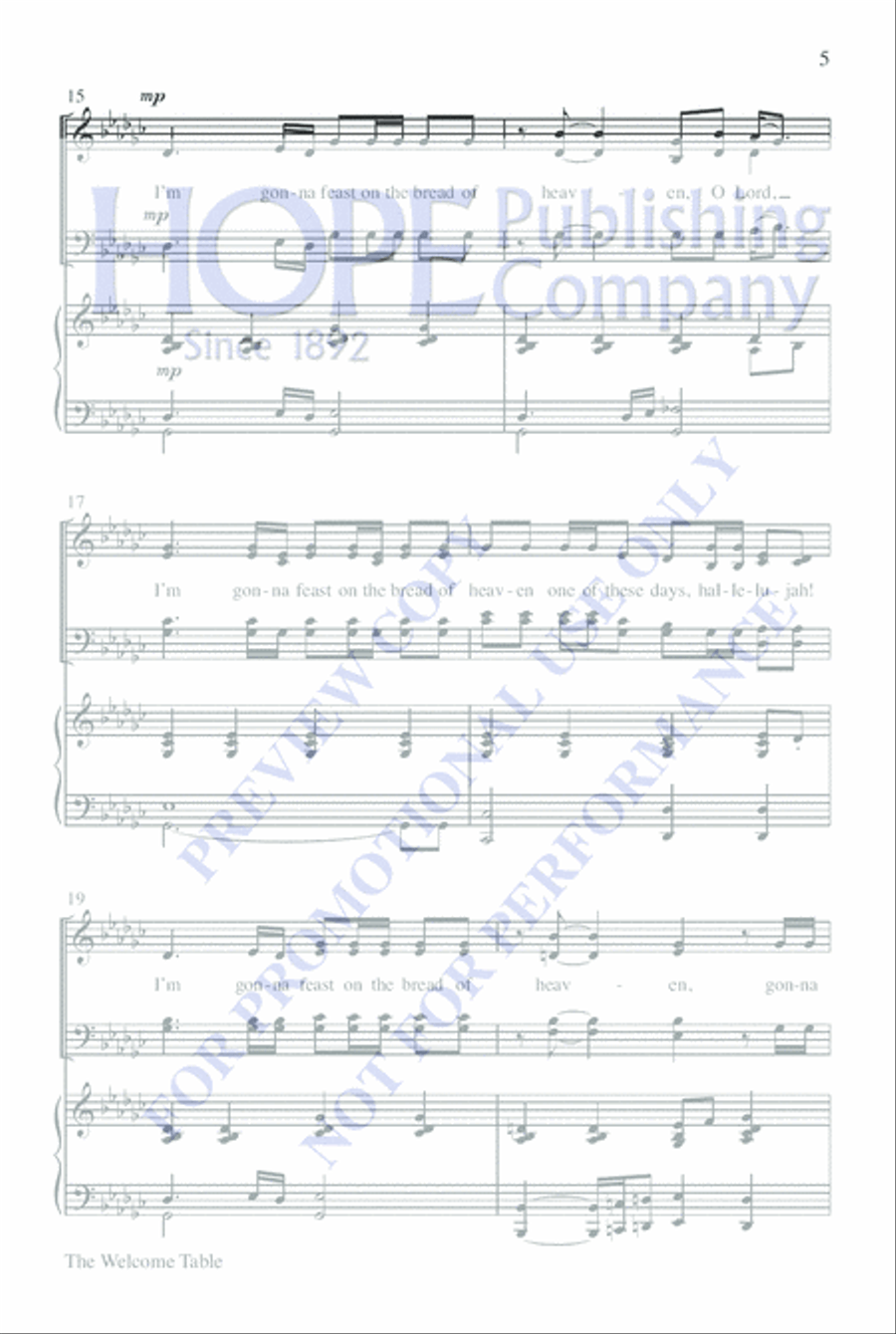 The Welcome Table The Welcome Table Choir scores gallery preview page 4
