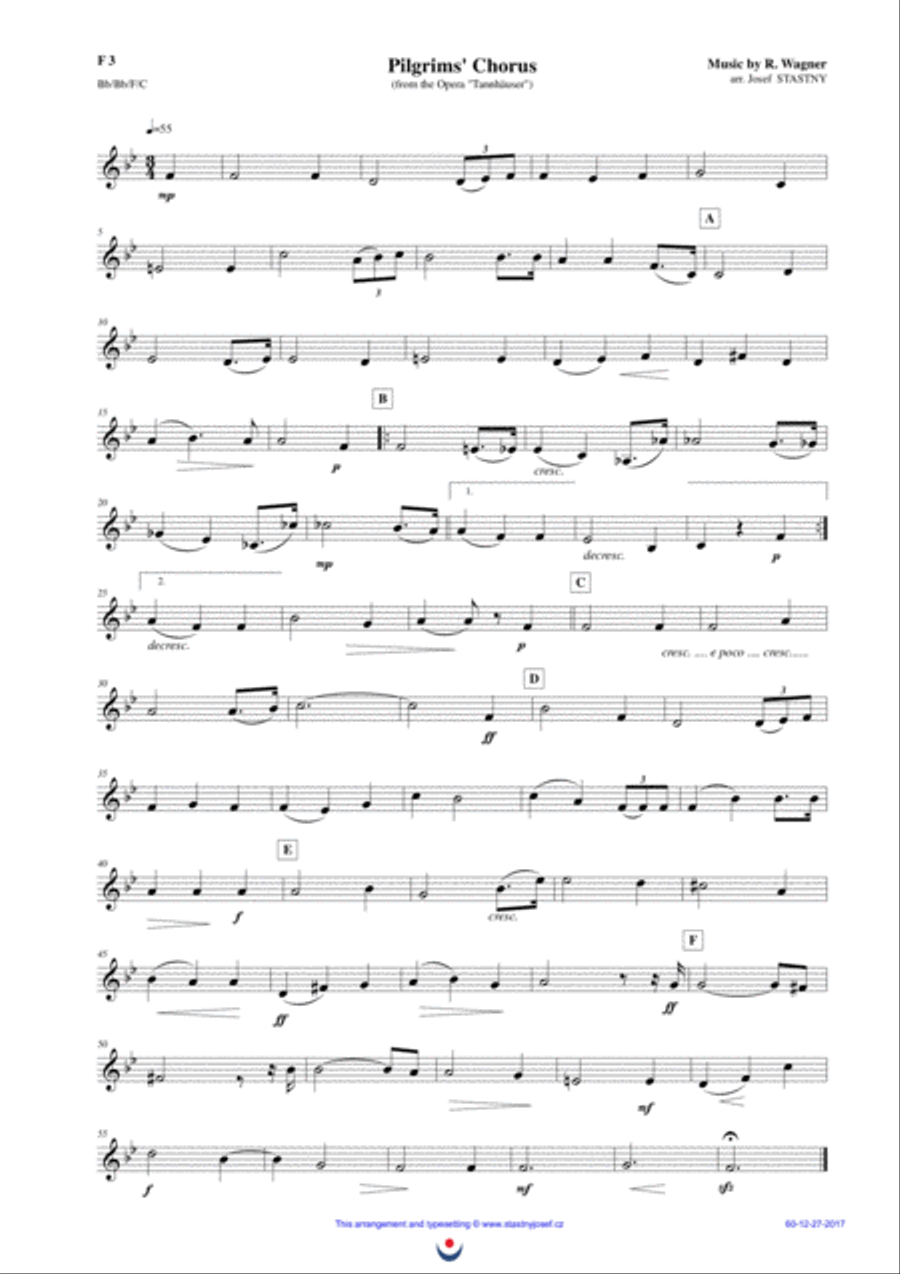 Pilgrims´ Chorus Choir scores gallery preview page 5