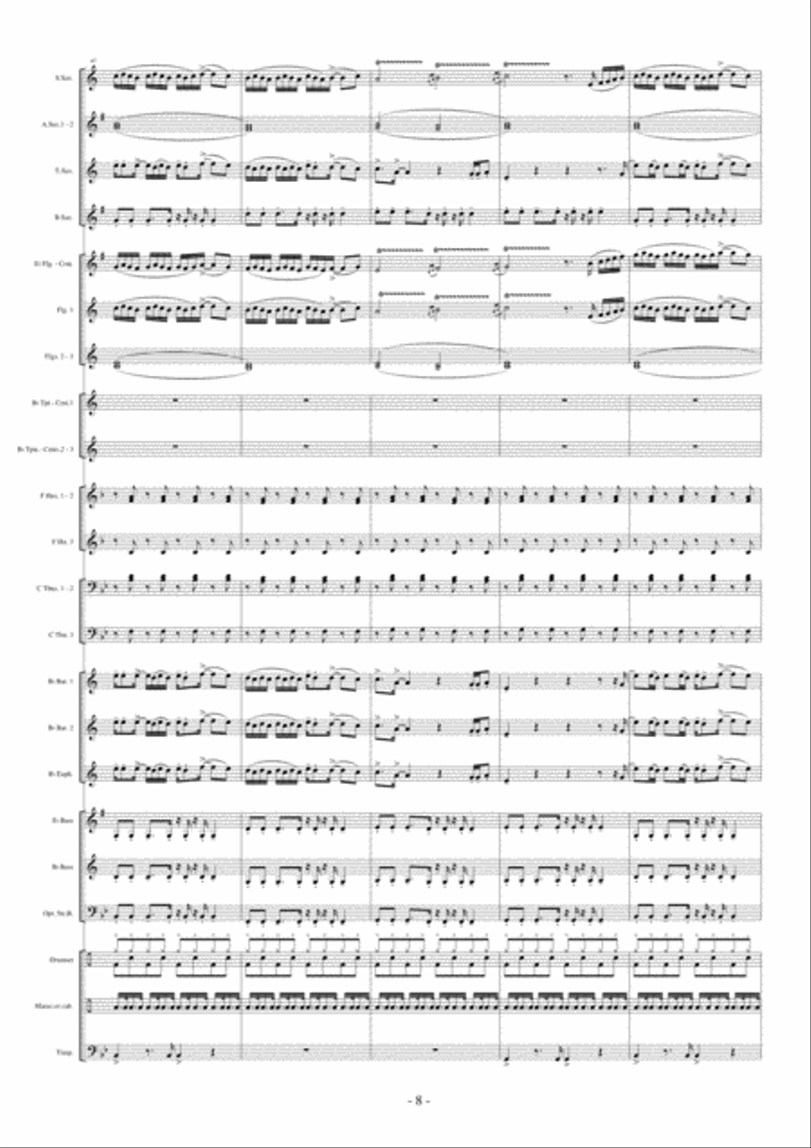 Verdammt Ich Lieb' Dich Fanfare Band scores gallery preview page 9