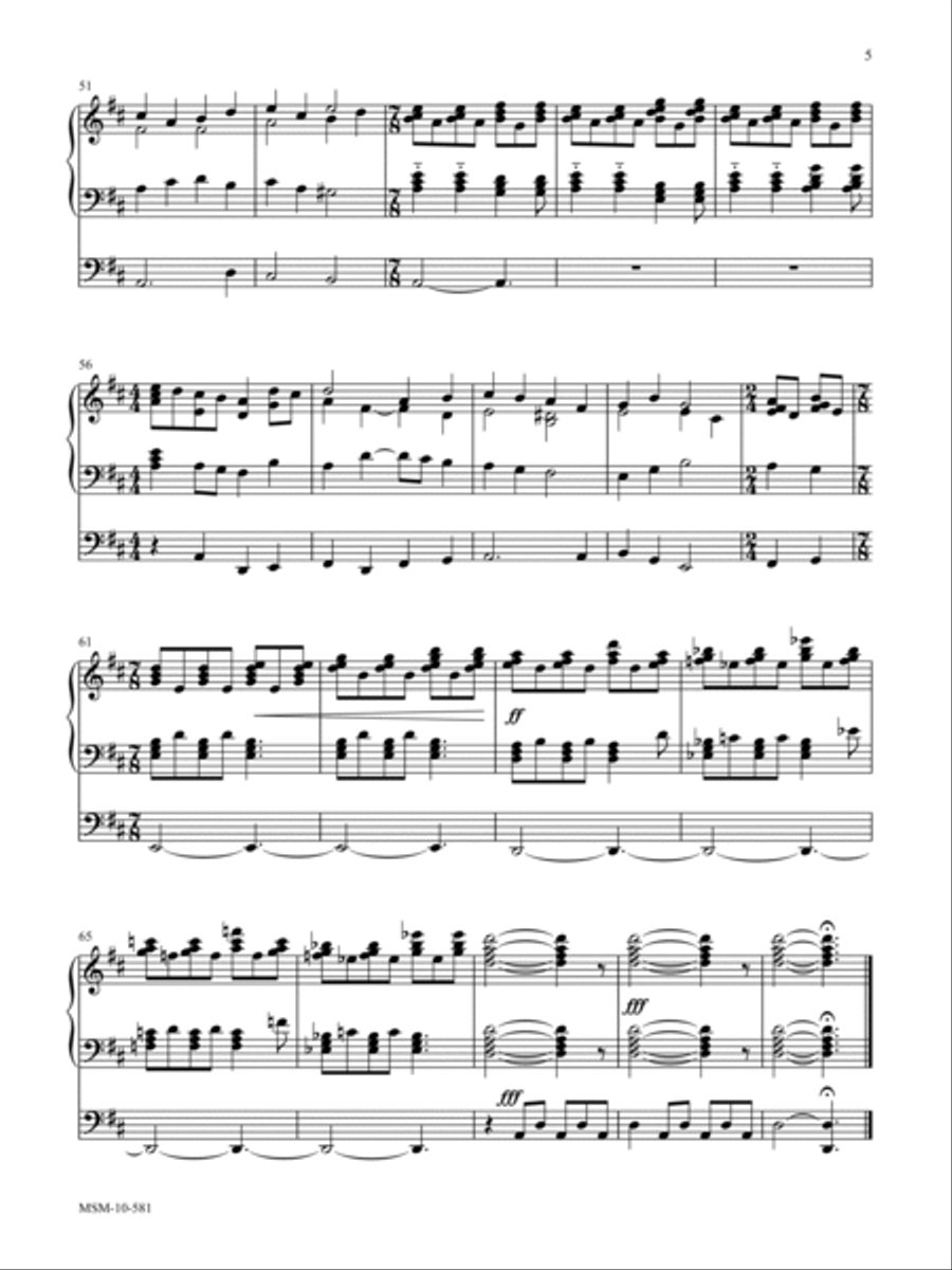 Ancient of Days: Three Hymns of Praise Organ scores gallery preview page 5