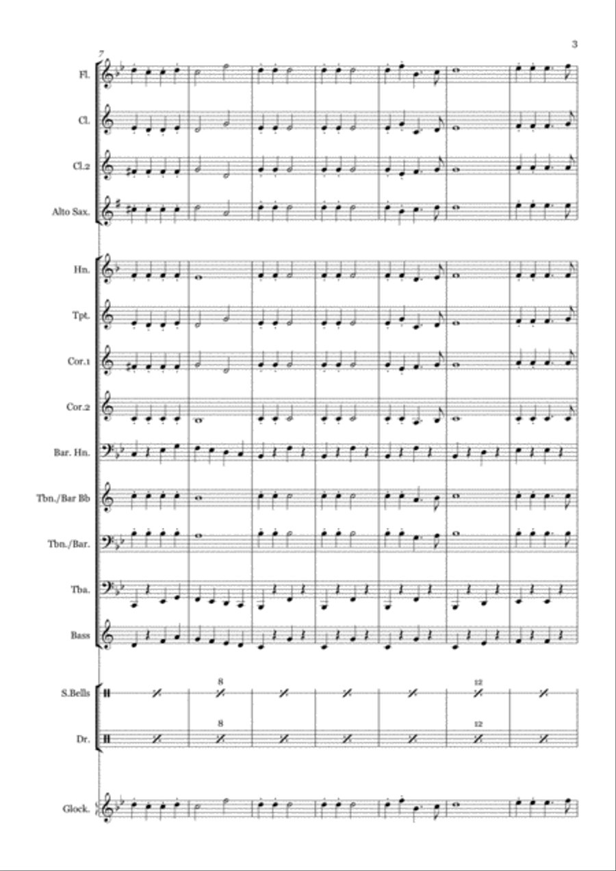 Two Christmas Songs for Wind Band Concert Band scores gallery preview page 3