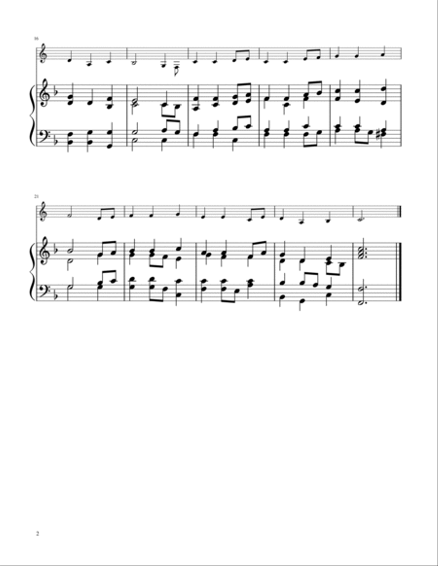 Away in a Manger - French Horn Solo w/ Piano Piano scores gallery preview page 2