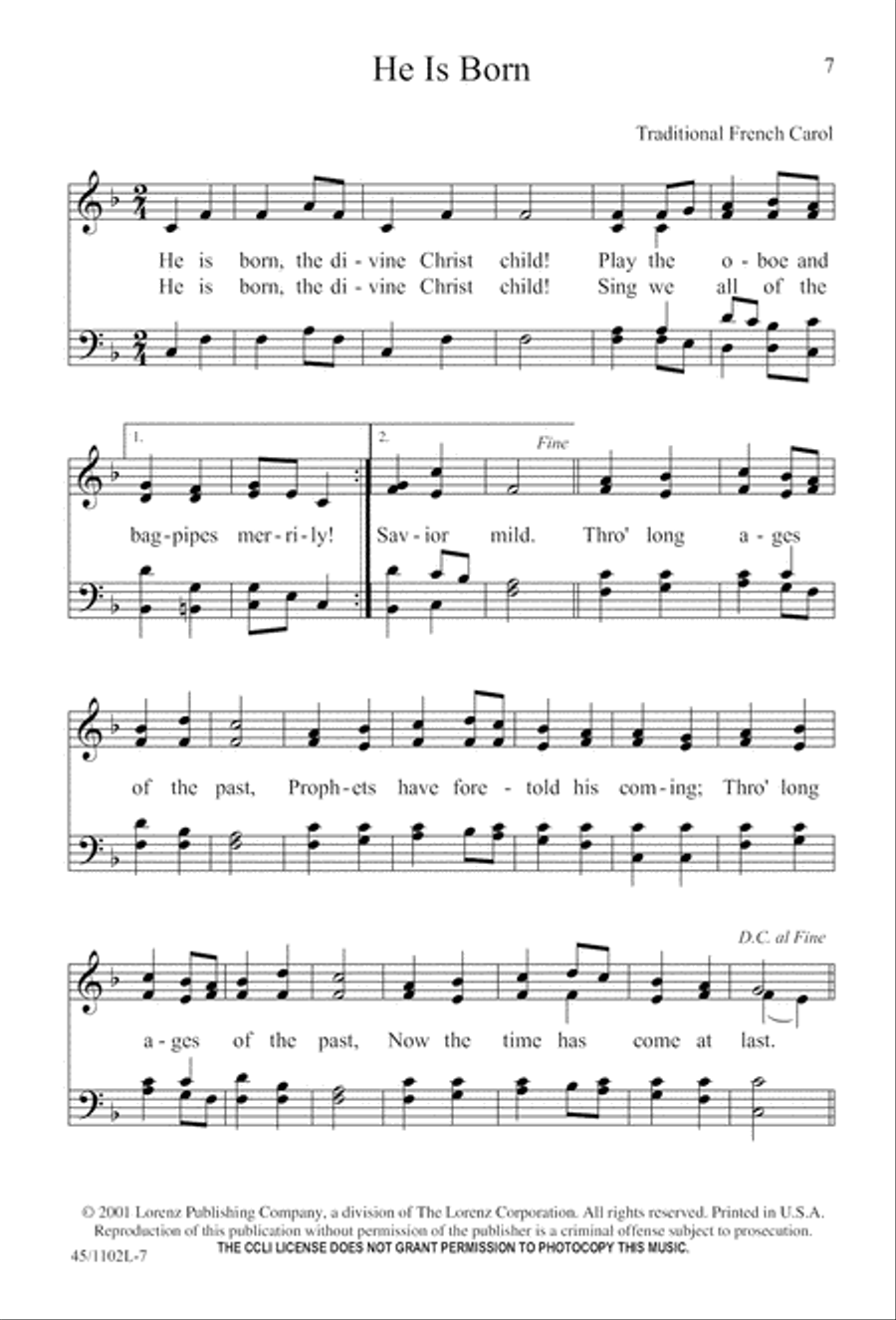 Let's Go Caroling 4-Part scores gallery preview page 7