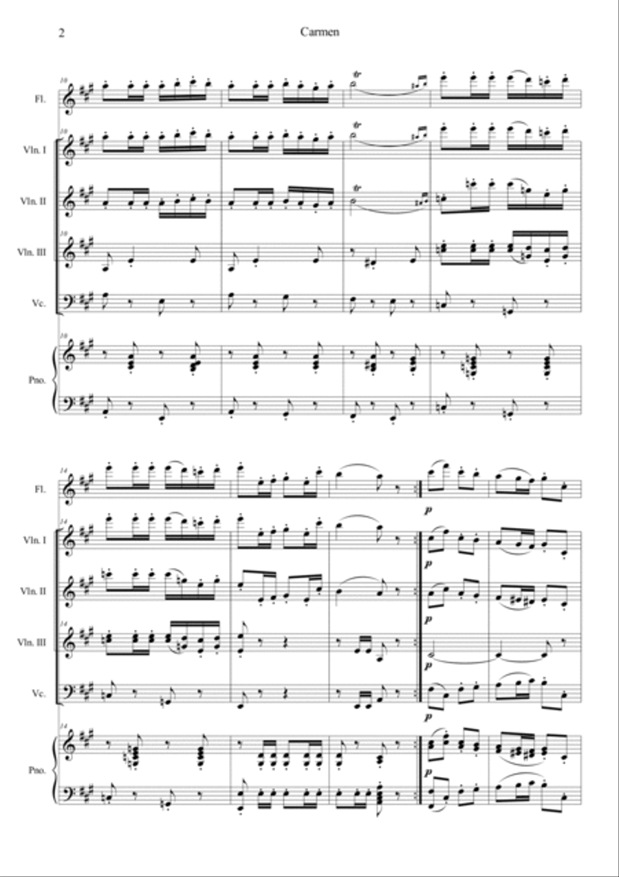 Carmen No.1 Prelude Orchestra scores gallery preview page 2