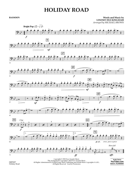 Holiday Road (from National Lampoon's Vacation) (arr. Michael Brown) - Bassoon