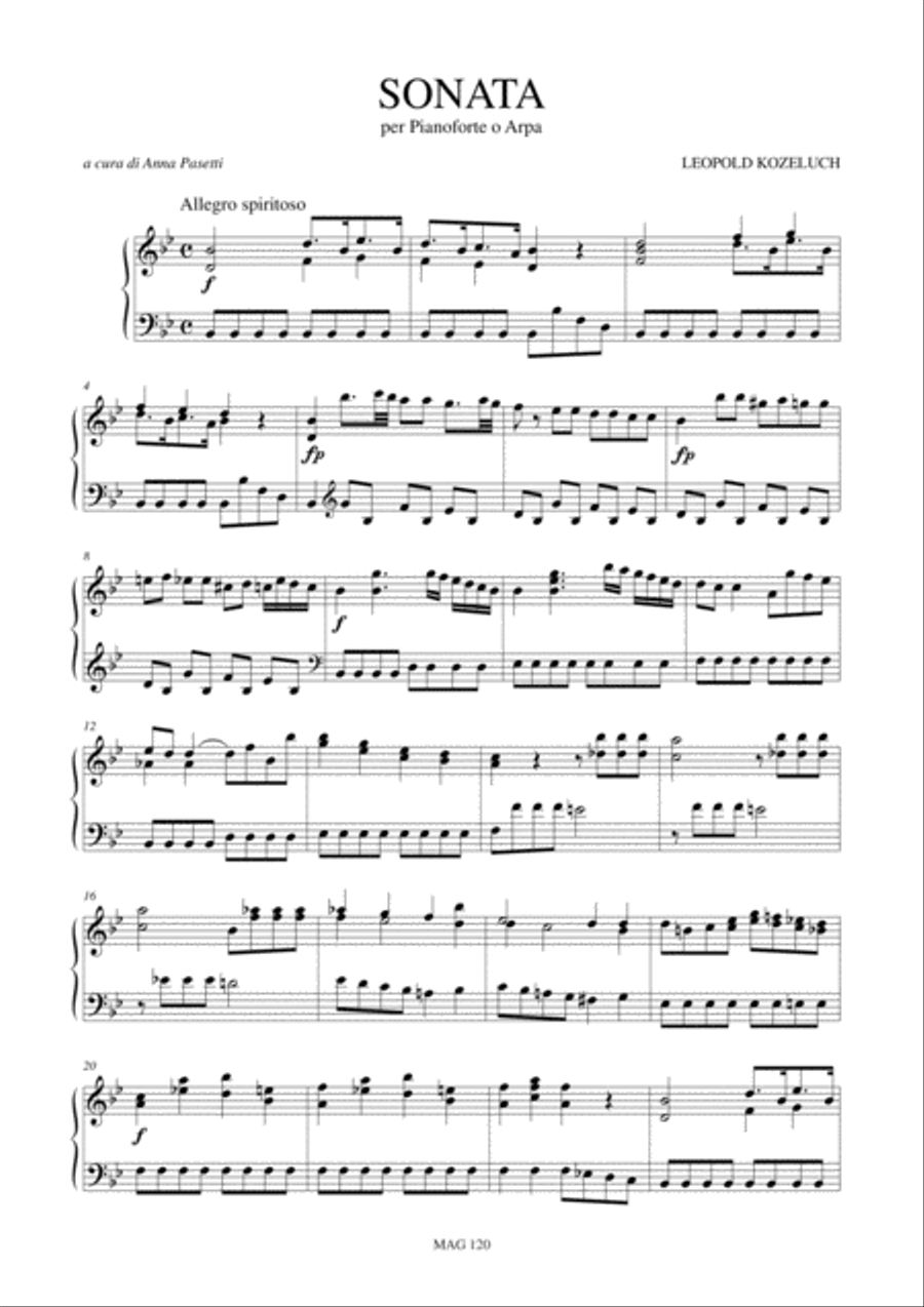 Sonata for Piano or Harp Harp scores gallery preview page 2