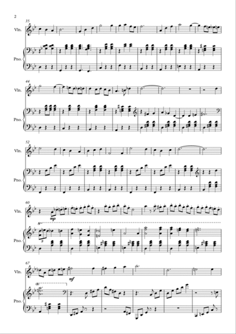 Merry-go-round Of Life Violin Solo scores gallery preview page 2