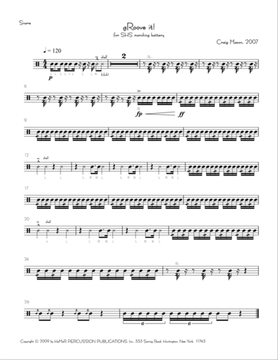 gRoove it! gRoove it! Snare Drum scores gallery preview page 1