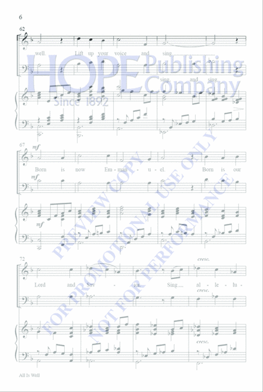 All Is Well 2-Part scores gallery preview page 6