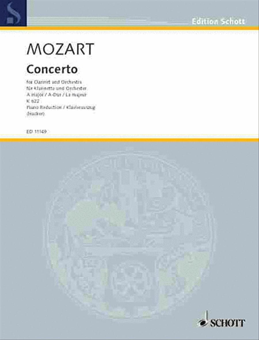 Concerto in A Major, K622 Clarinet Solo scores gallery preview page 1