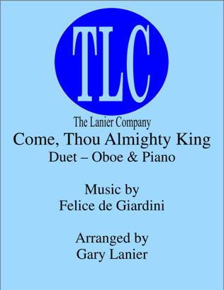 Book cover for COME, THOU ALMIGHTY KING (Duet – Oboe and Piano/Score and Parts)