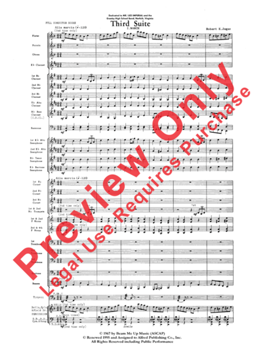 Third Suite (I. March, II. Waltz, III. Rondo) Concert Band scores gallery preview page 3