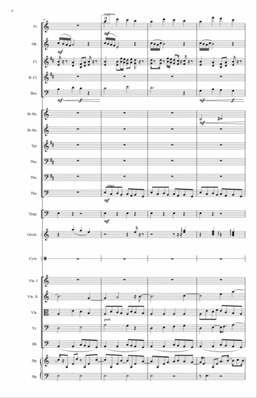 Carpathians - Symphony No1. for orchestra Mov.I Full Orchestra scores gallery preview page 6