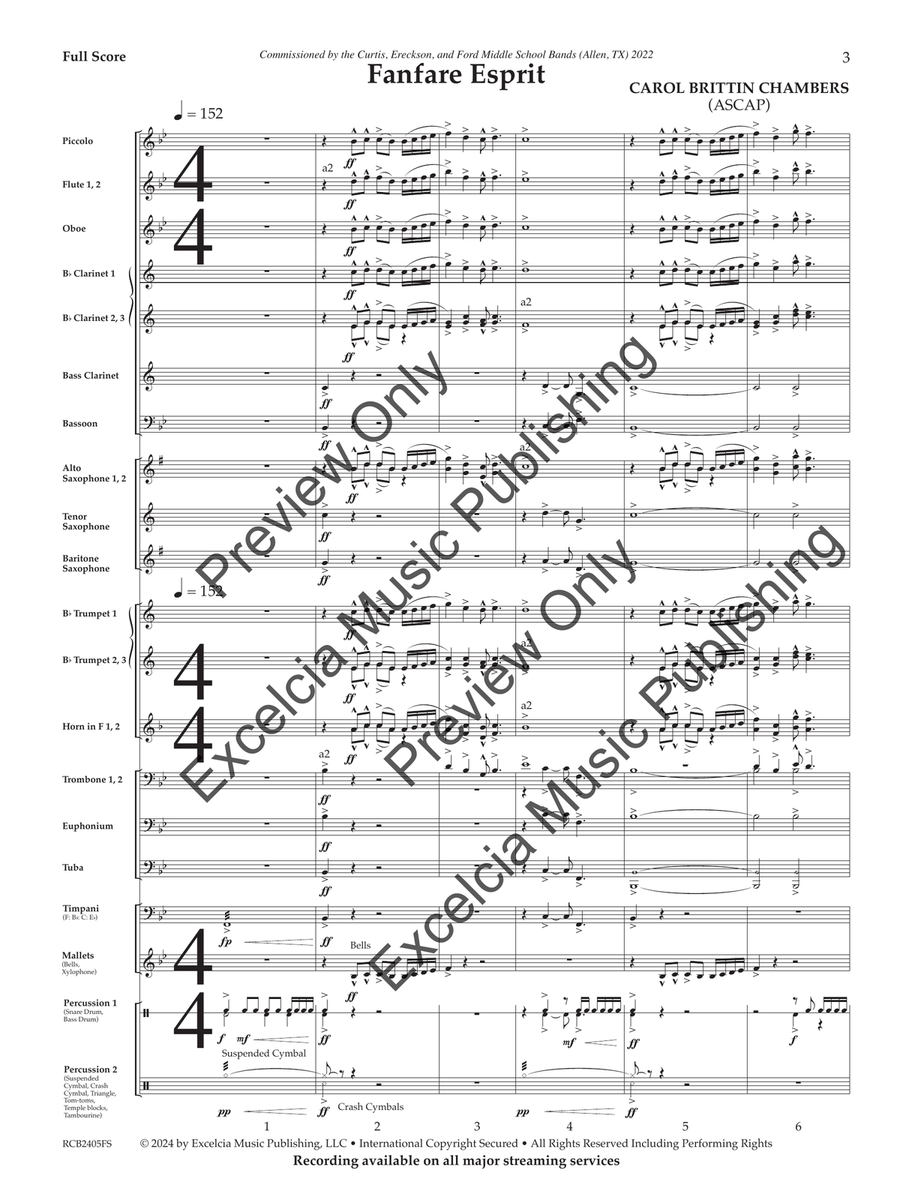 Fanfare Esprit Concert Band scores gallery preview page 4
