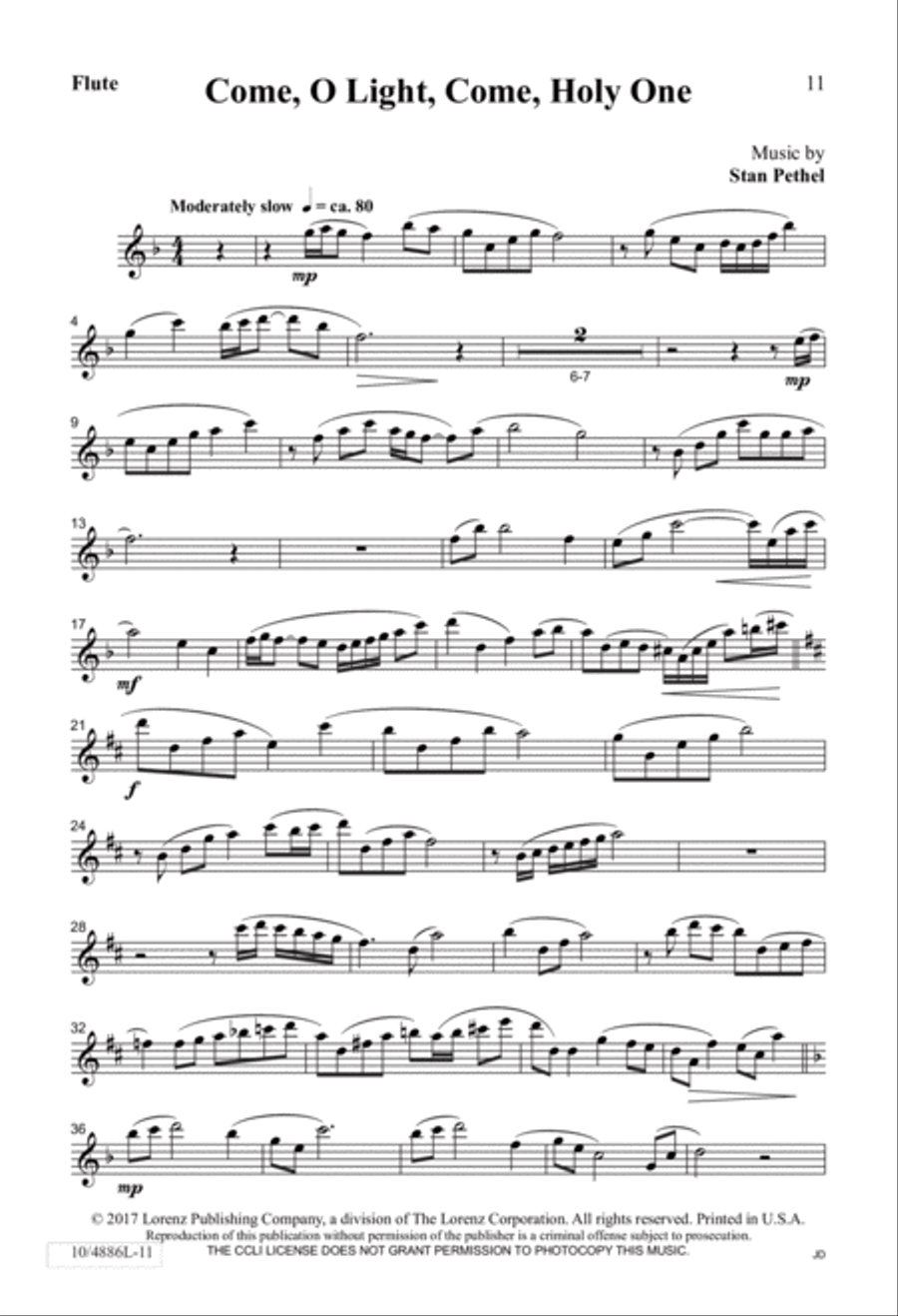 Come, O Light, Come, Holy One 4-Part scores gallery preview page 11
