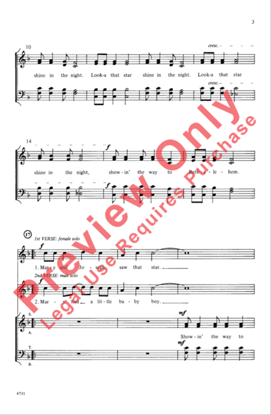 Look-A That Star Look-A That Star 4-Part scores gallery preview page 3