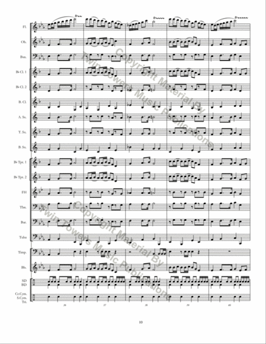 March to the Arches March to the Arches Concert Band scores gallery preview page 10
