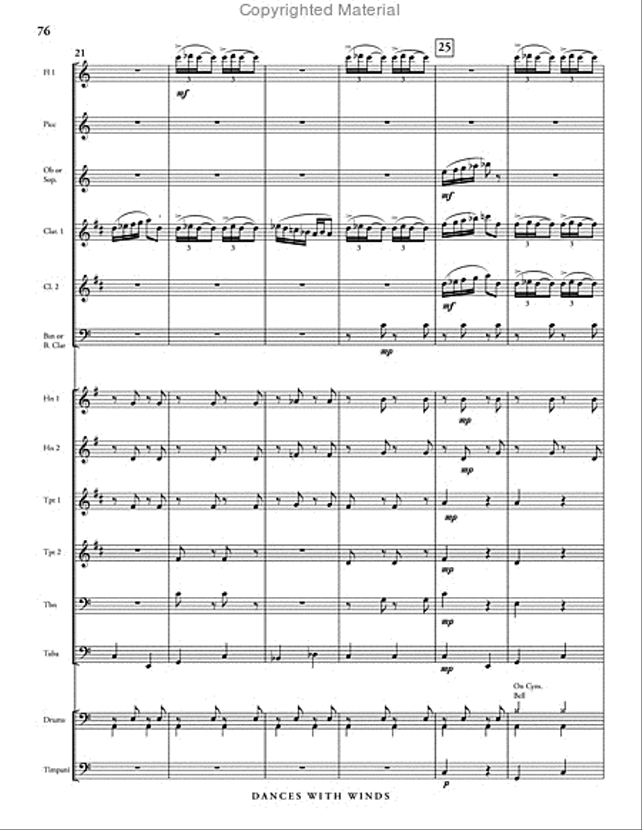 Dances with Winds Dances with Winds Concert Band scores gallery preview page 82