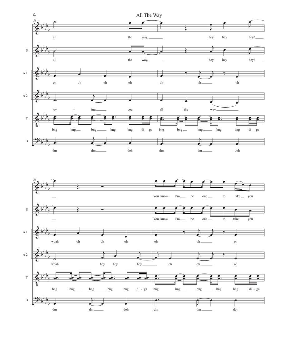 All The Way 4-Part scores gallery preview page 4