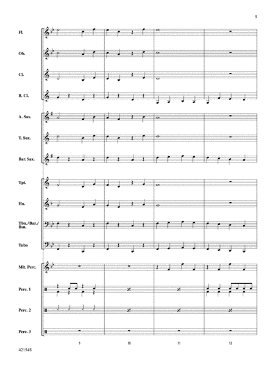 Nuttin' for Christmas: Score Concert Band scores gallery preview page 5