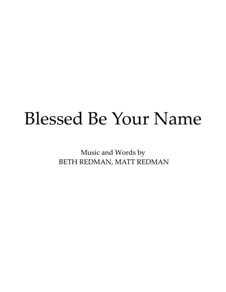 Blessed Be Your Name image number null