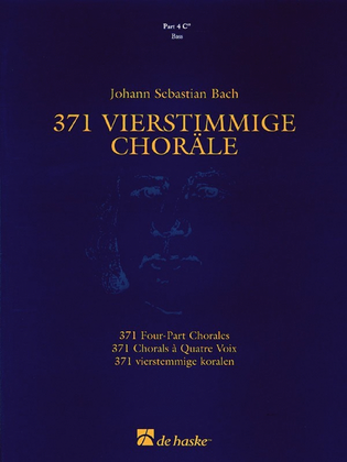 Book cover for 371 Four Part Chorales Part 4 C'' Bass Clef