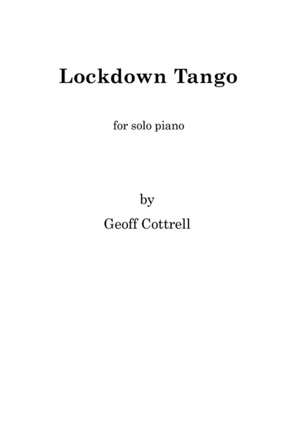 Lockdown Tango (for solo piano) image number null